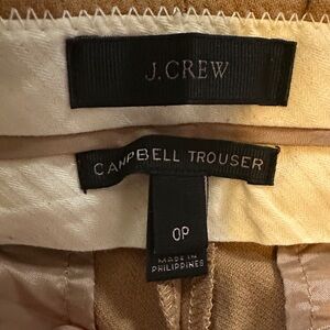 J. Crew wool blend Trousers in Tan Sz 0P